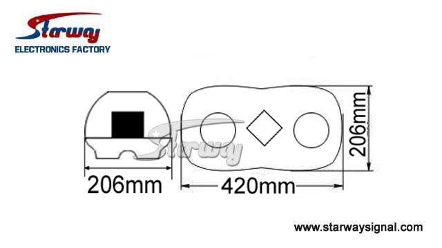 Warning Rotator Light Bar for Construction, EMS (Ltd715)