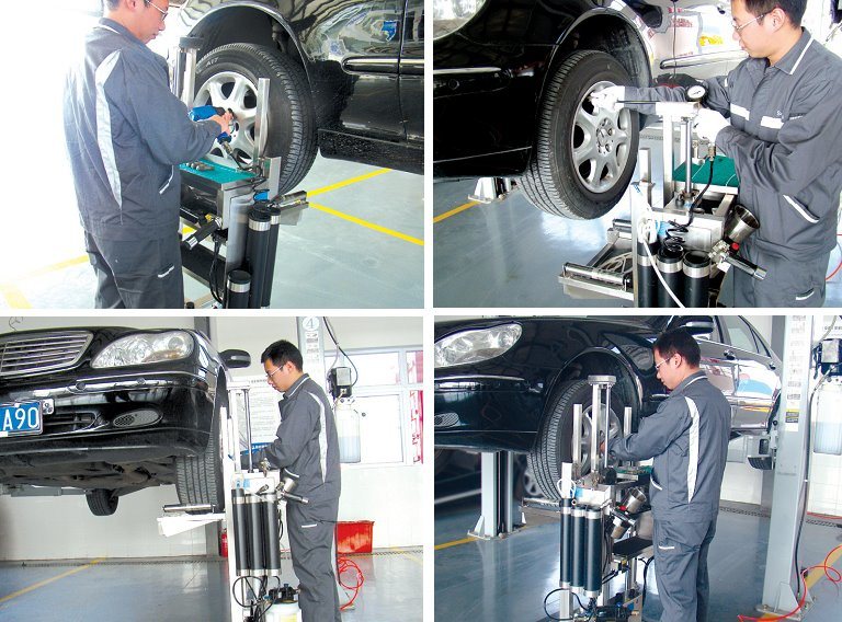 Tire Removal and Chassis Repair Trolley