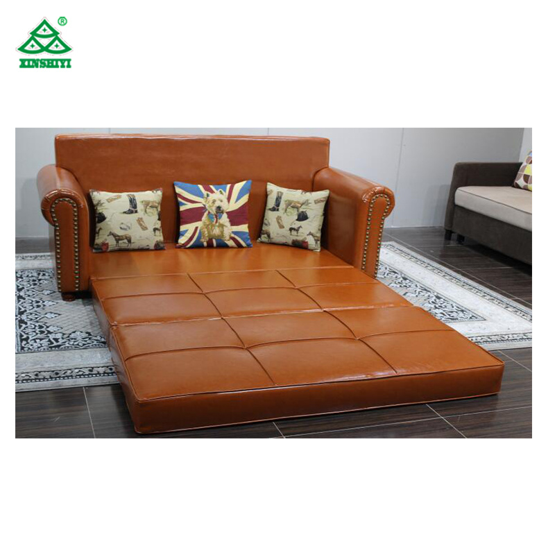 Wood Frame, Fabric Material Hotel Lobby Sofa Bed with Mattress for Modern Hotel