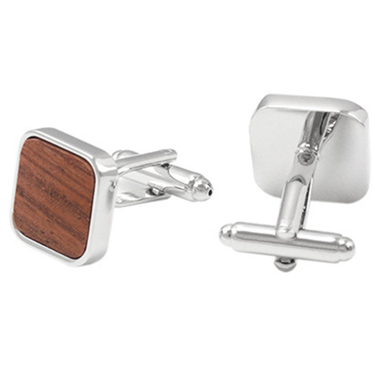 VAGULA Silver Plated Brown Opal Cuff Link