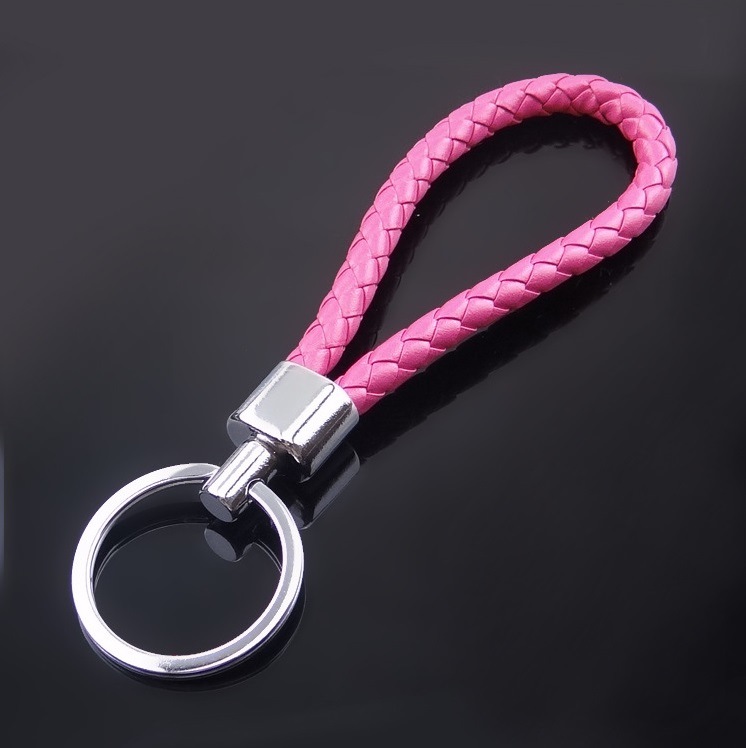 Hot Sale Weave PU Leather Keychain (MK-021)