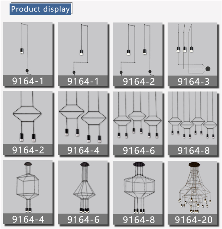 Nordic G9 DIY Digital Line Suspension Lamps