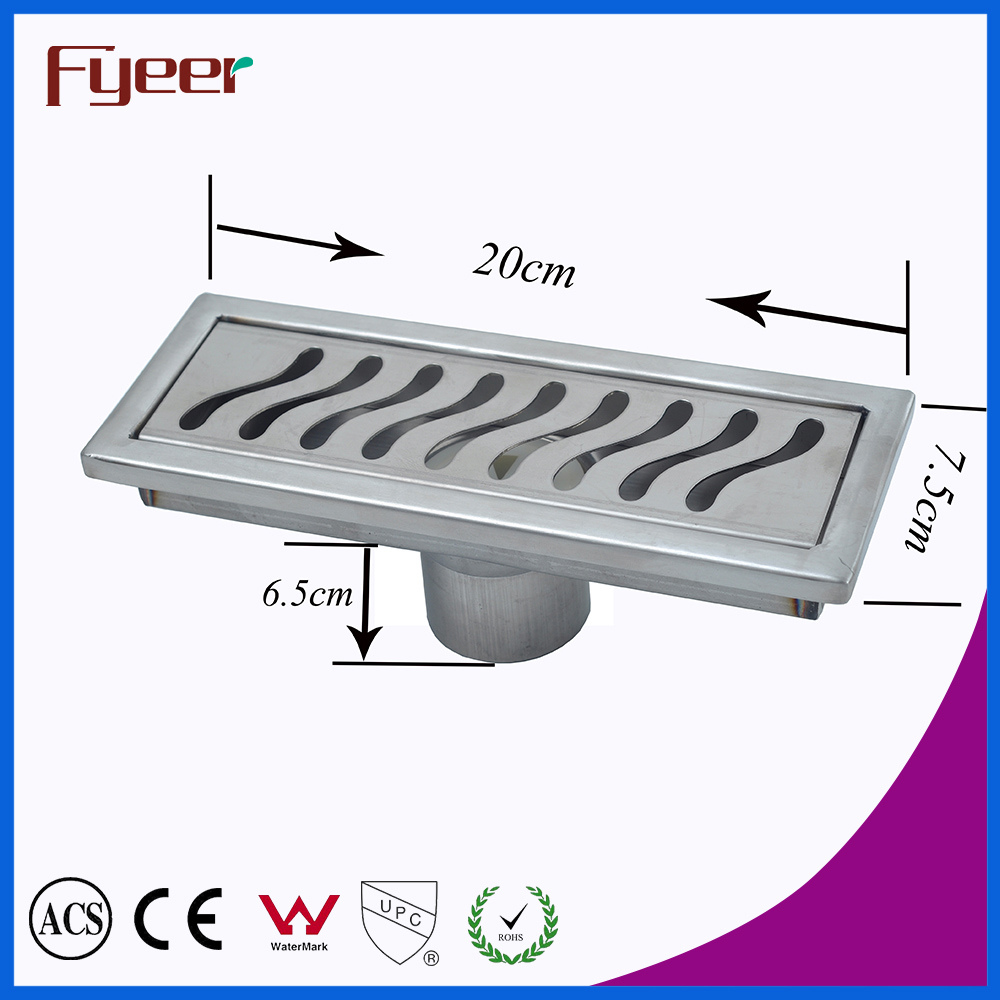 Fyeer Stainless Steel Bathroom Long Linear Floor Drain (FD15020)