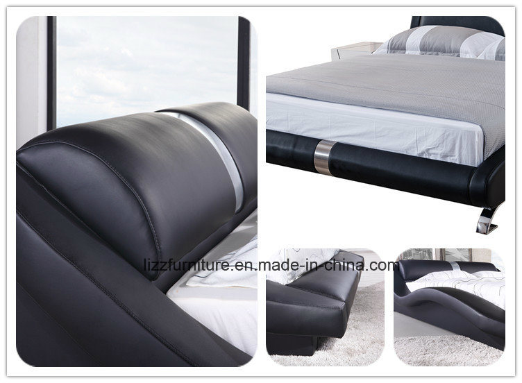 Modena Bedroom Italian Leather Double Bed Frame