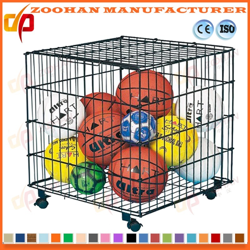 Steel Locking Ball Storage Cart Container Wire Mesh Cage (Zhra20)