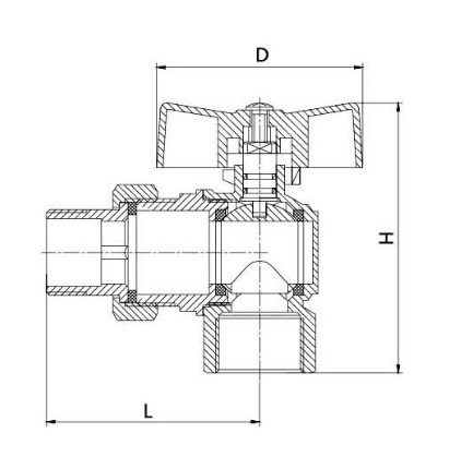 High Quality 1/2''-2''inch Angle Brass Ball Valve