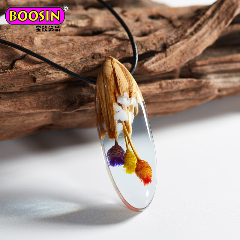 Handmade Wooden Resin Pendent Jewellery Necklace