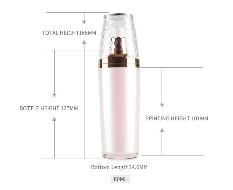 80ml Onion Shape New Design Plastic Acrylic Lotion Bottle for Cosmetic