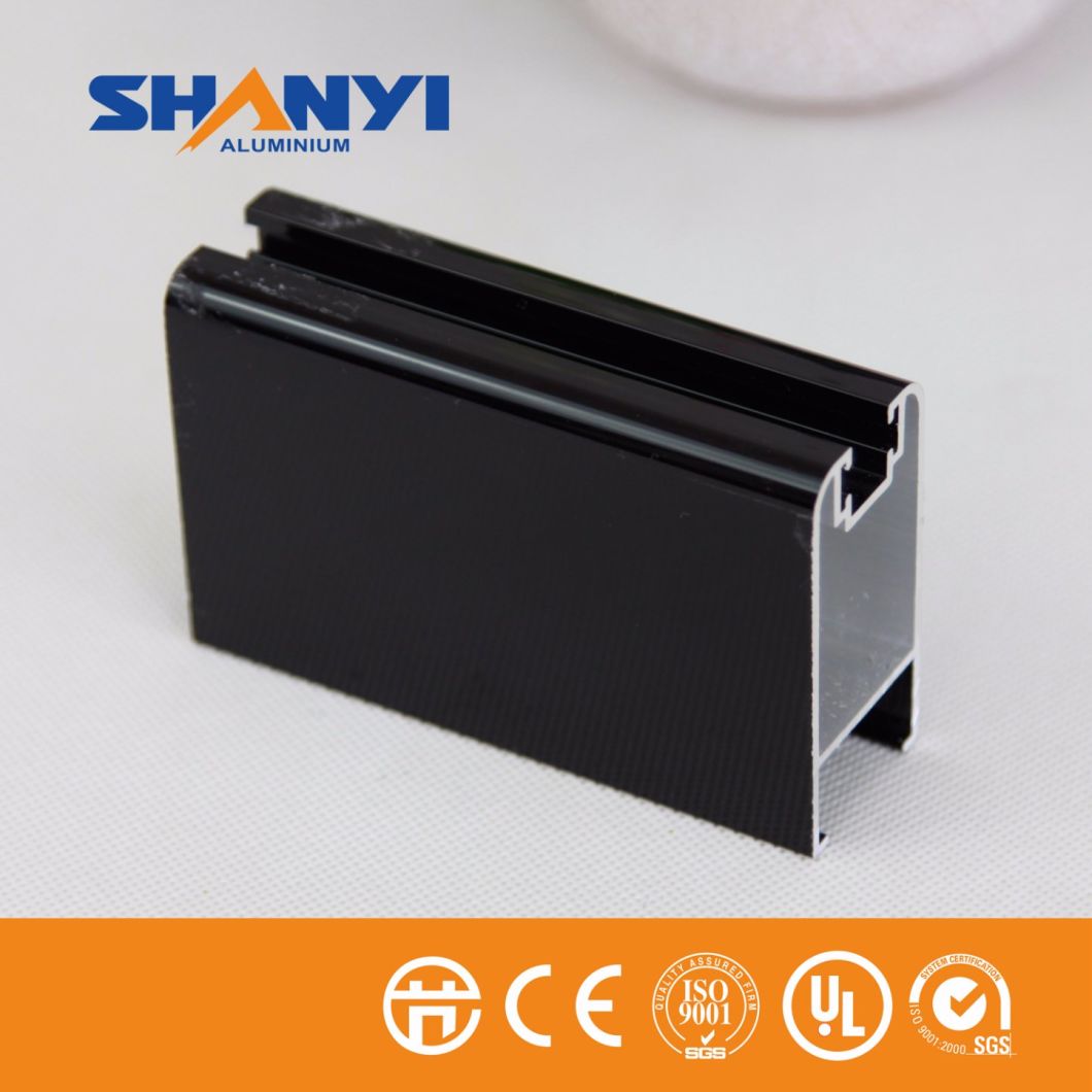 Electrophotetic Coating Black Aluminium Profile for Windows Doors Industry Building Material