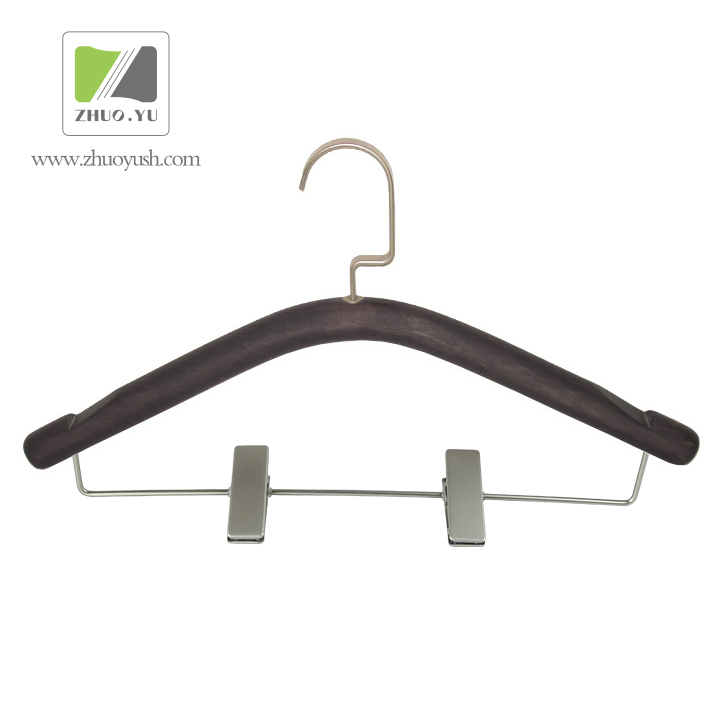 Rubber Paint Beech Wood Clothing Hanger for Shirt