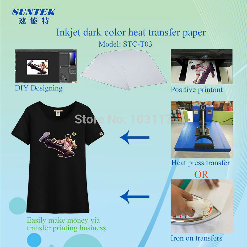 A4 Size Inkjet Light Color Heat Transfer Film