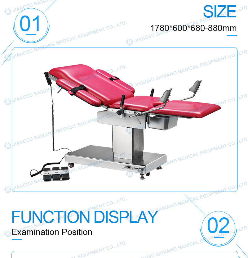 Hospital Stainless Steel Ordinary Medical Gynecology Examination Delivery Bed