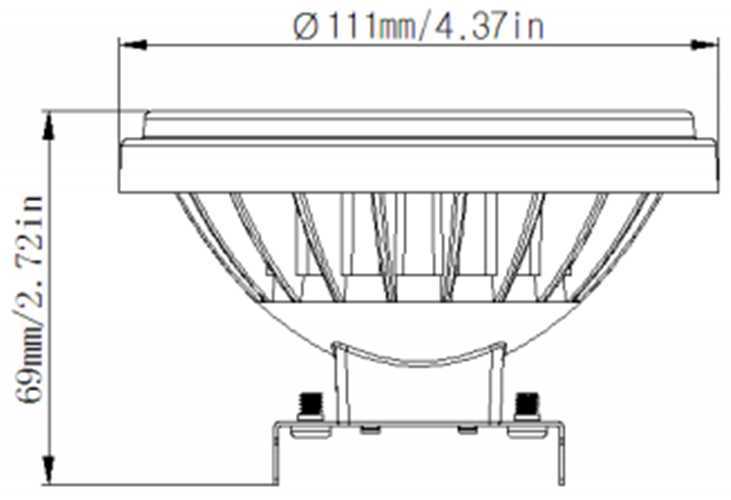 COB LED AR111 LED Down Light 12W with GU10 Base