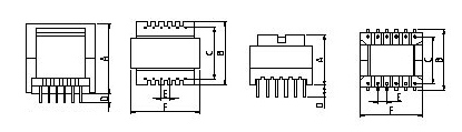 Ee Type Bobbin Transformer High Frequency Transformers