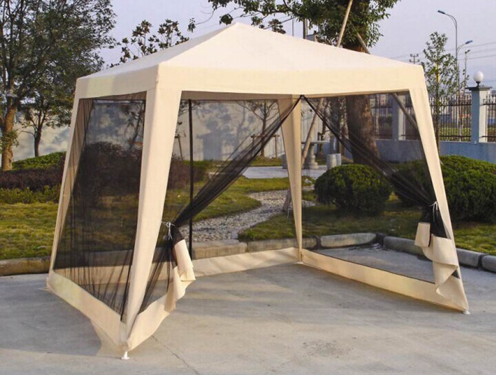 Polyester PU Coating Gazebo with Mosquito Mesh