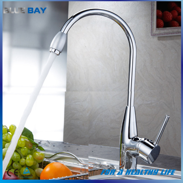 Chrome Hot/Cold Single Lever Kitchen Sink Water Tap