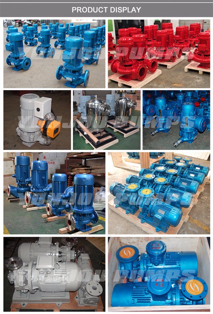 Pipeline Centrifugal Water Pump for Water, Chemical, Hot Water and Oil