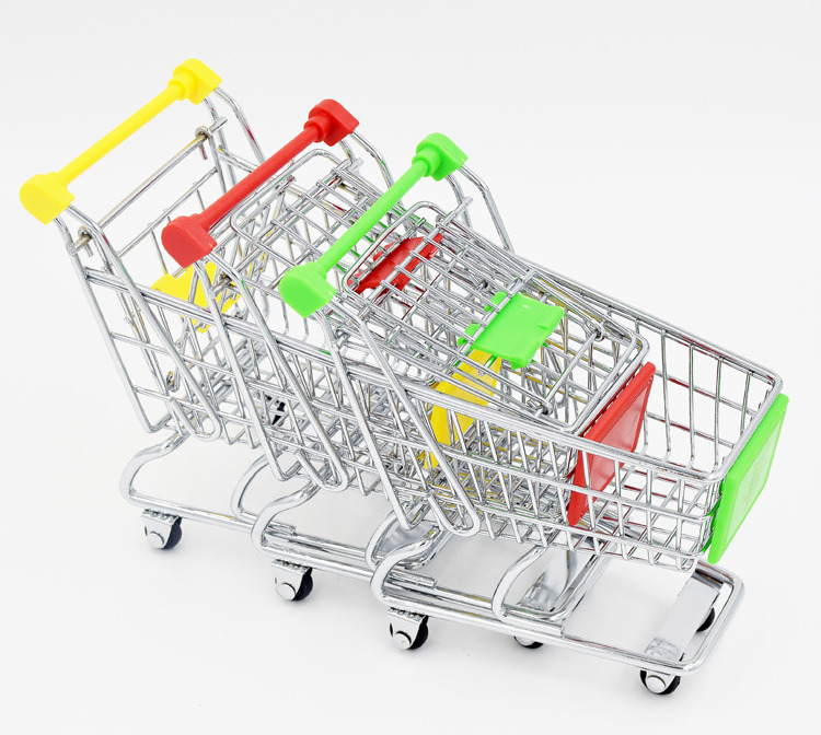 Kids Toy Grocery Metal Shopping Carts