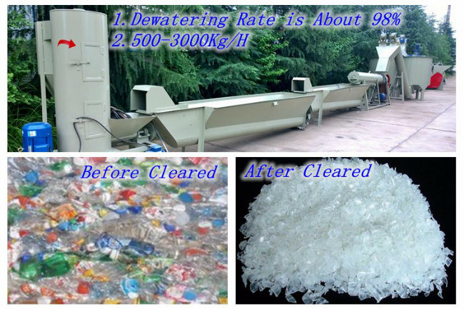 300-2000kg/H Pet Recycle Plastic Bottles Machinery