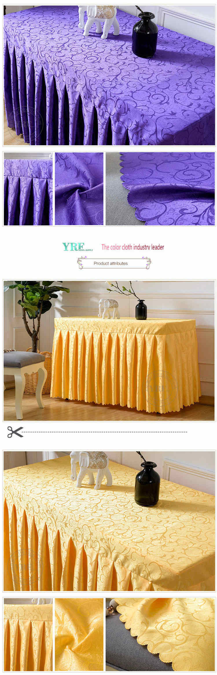 Cheap Golden Square Table Skirt