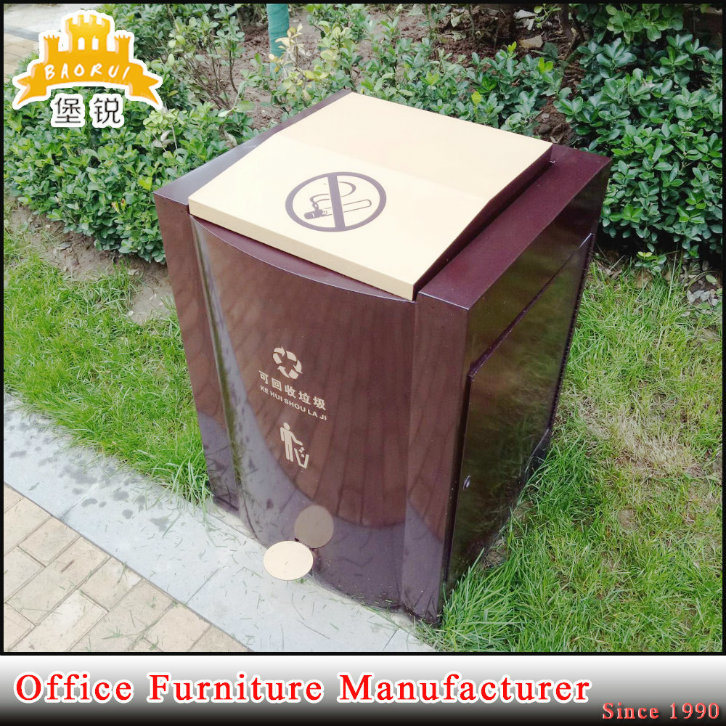 Fas-118 Metal Garbage Dust Trash Can Waste Bin