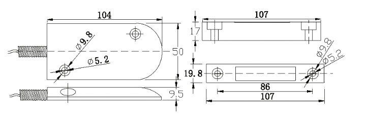 E-5Continents heavy duty garage door magnetic contacts switch 5C-62