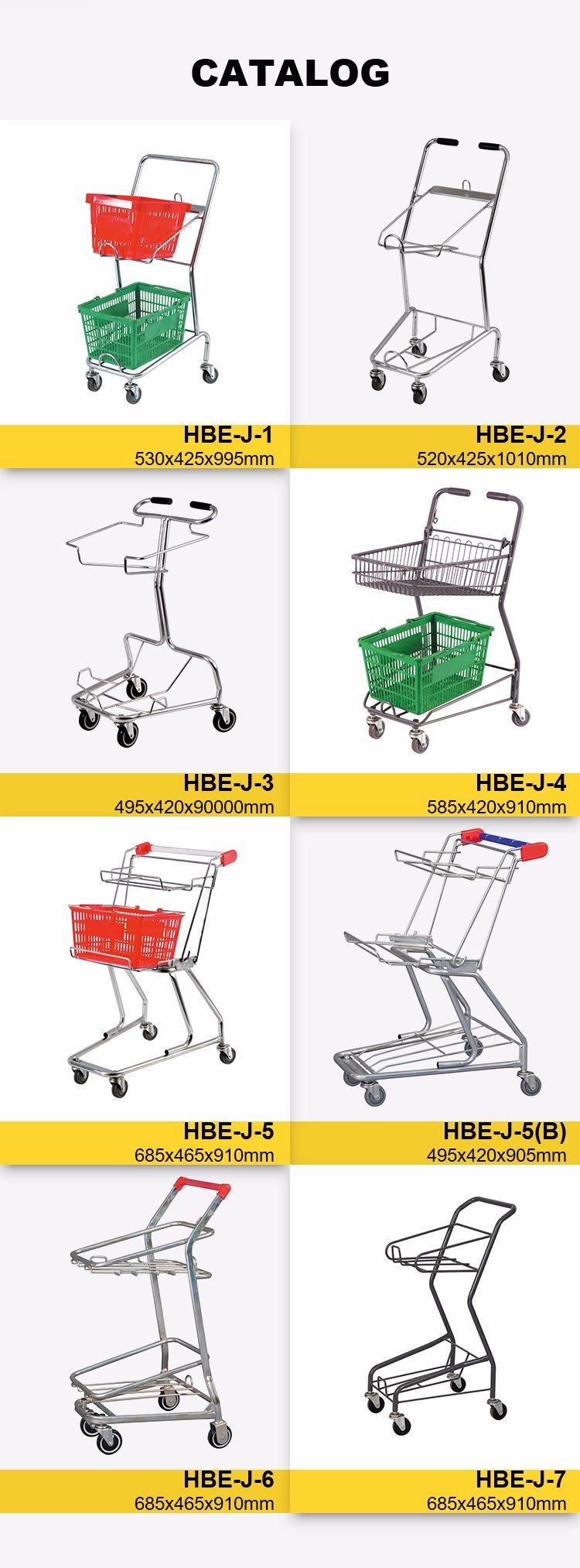 Supermarket Double Layer Basket Grocery Shopping Cart