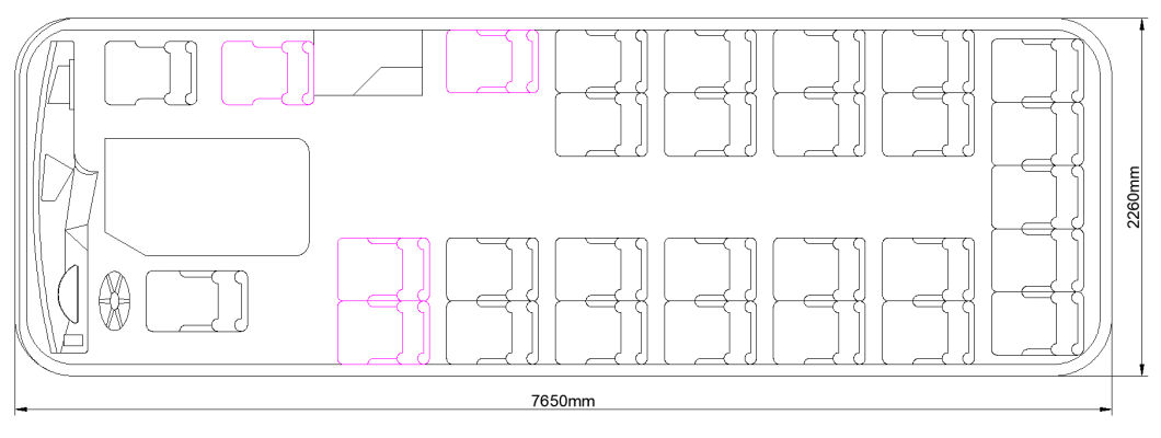 6.6meter 23 Seats Star Twin Door Citybus Minibus Diesel Bus