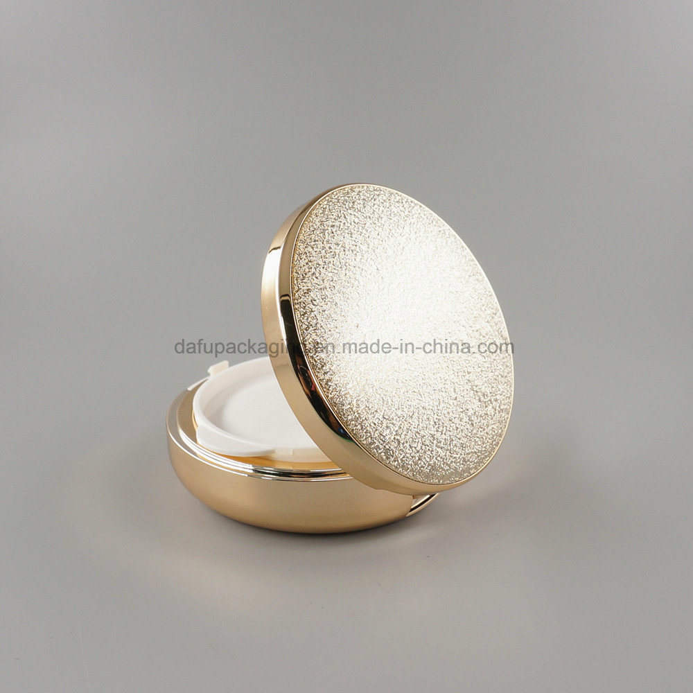 Plastic Packaging 15g Golden Compact Cosmetics Container