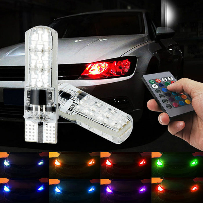 2018 New Factory Wholesale RGB T10 5050 6SMD12V 1.32W 6000K Color Changing LED Interior Car RGB Strip Reading Light