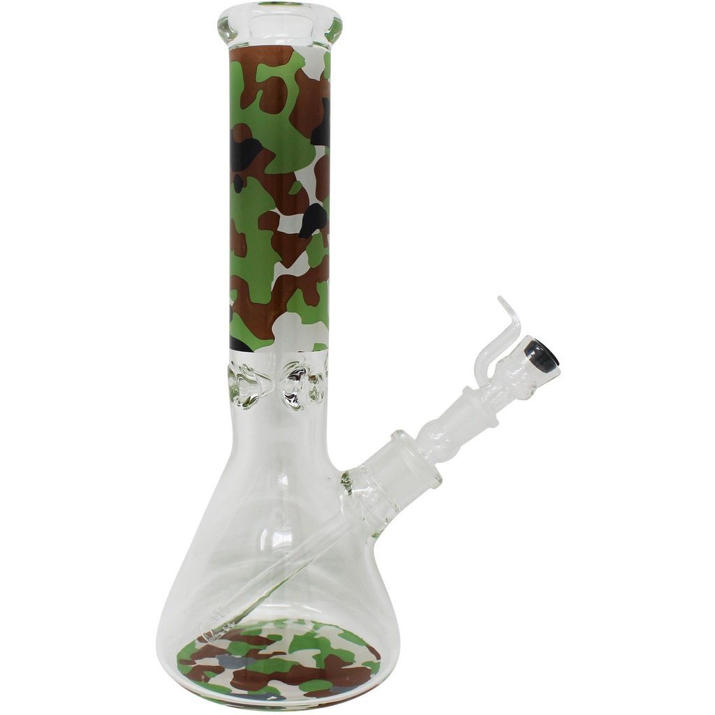 New Decals Glass Water Pipe 9mm Beaker Glass Pipe Factory Sale