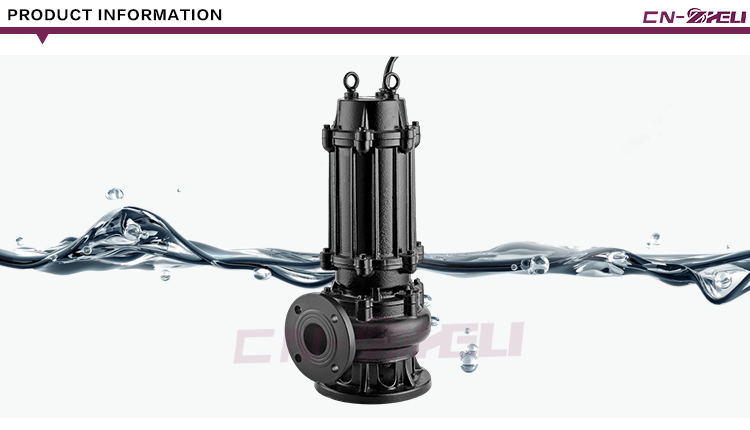 Big Power Wq Non-Clog Sewage Pump Drainage Submersible Pump (15-30HP)