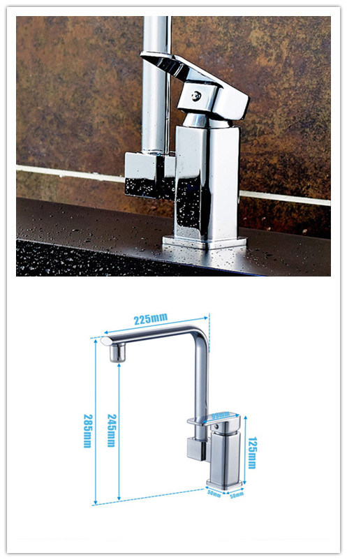 LED 360 Degree Revolve Hot/Cold Temperature Control Kitchen Faucet