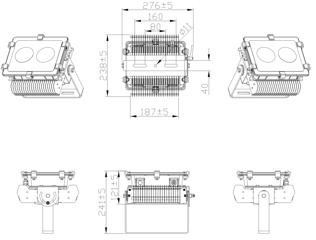 China Factory 5 Years Warranty 110lm/W Citizen COB Ra80 Narrow 60 30 15 Degree 100W LED Flood Light