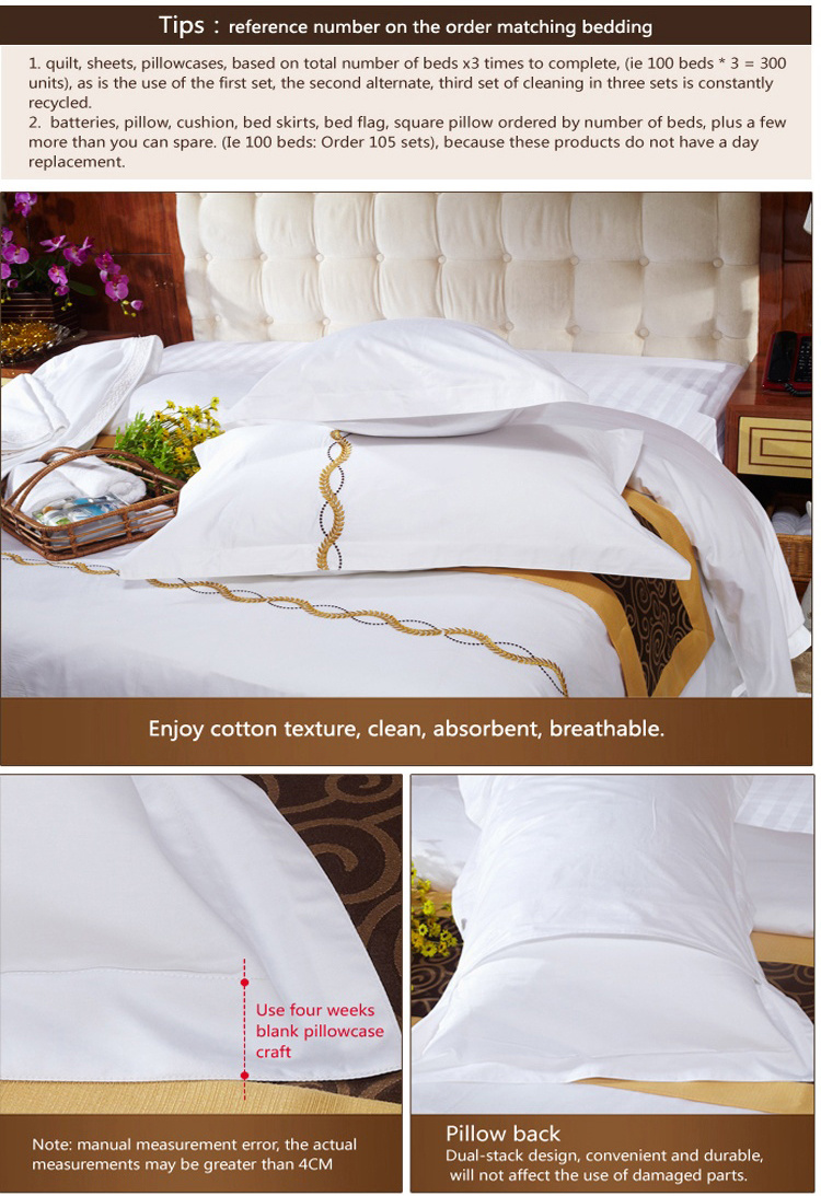 5-Star Wholesale Hotel Bedding Satin Bed Sheet Bedding Set Bedroom Set