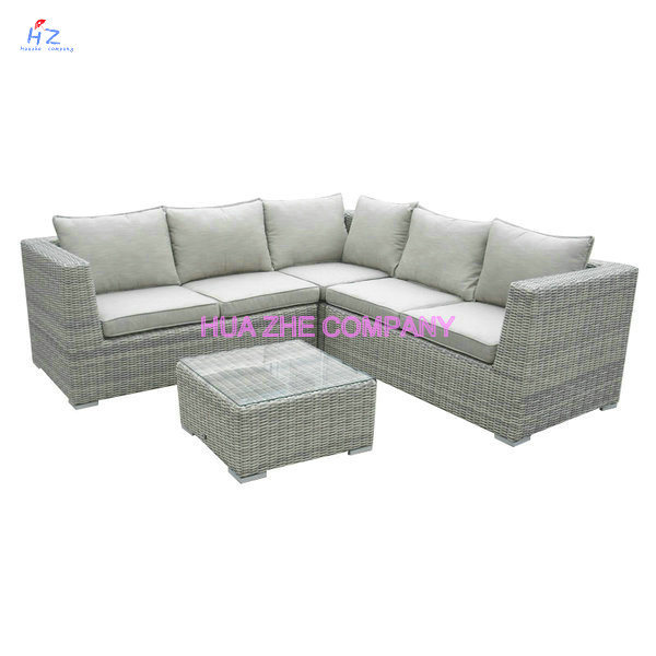 Hz-Bt134 Outdoor Backyard Wicker Rattan Patio Furniture Sofa Sectional Couch Set - Sea Blue