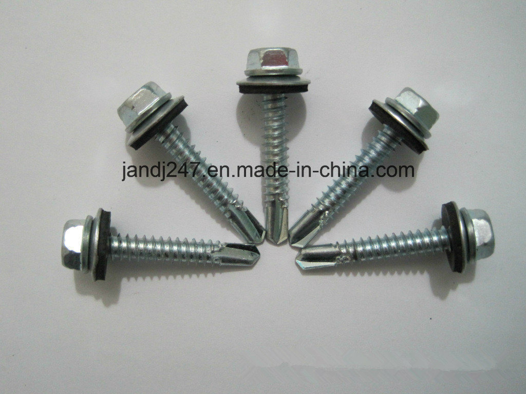 Zinc Hex Head Washer Self Drilling Screw