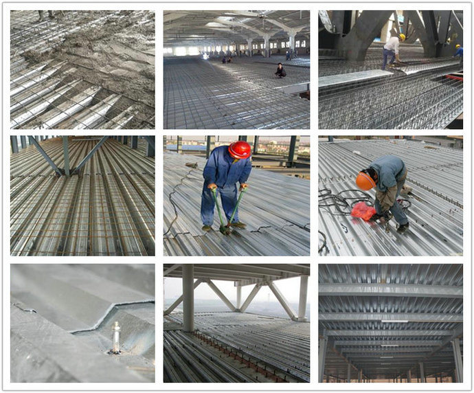 Z100-Z275 Galvanized Steel Corrugated Decking Floor Plate and Sheets in China