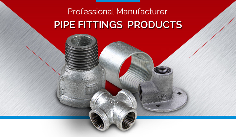 Hot Dipped Galvanized Malleable Iron Pipe Fittings with NPT Thread Socket for Plumbing