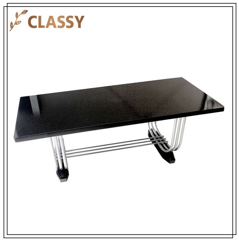 Modern Design Rectangular Shape Stainless Steel Base Dining Table