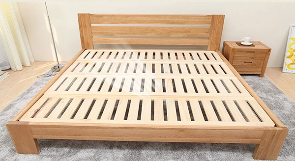 Nice Style Oak Wood Double Bed for Adult and Children (M-X1089)