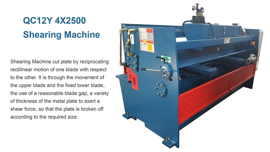 CNC Hydraulic QC12y 4X2500 Sheet Plate Cutting Shearing Machine