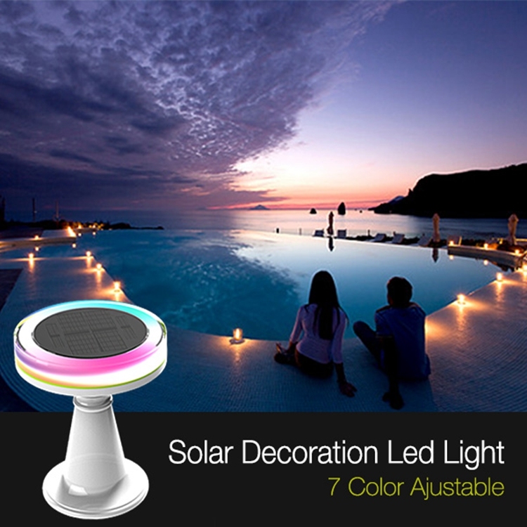 Small Home Decor RGB Color Change Solar LED Desk Remote Control Light for Bar/Garden/Park