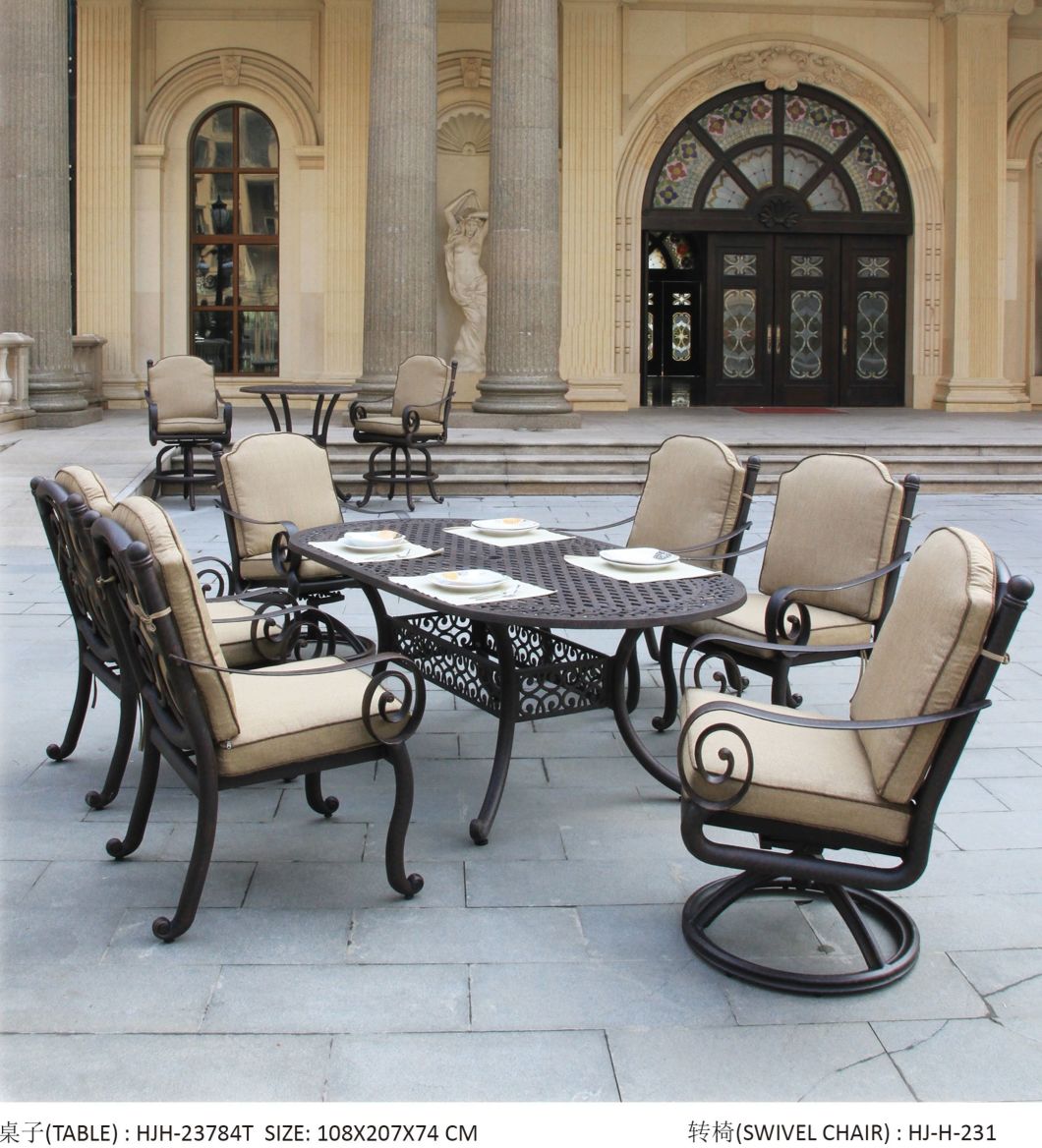 Europe Style Cast Aluminum Patio Furniture Outdoor Dining Table
