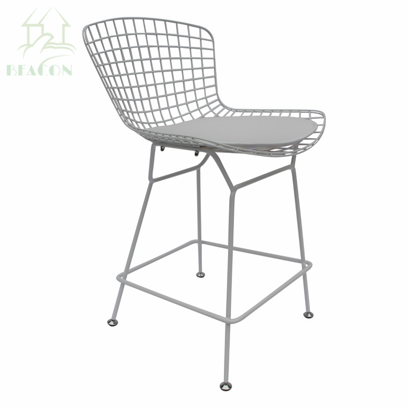 Harry Bertoia High Bar Stool with Footrest