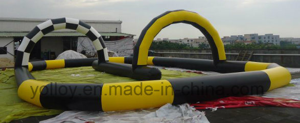 Pony Hop Didi Car Inflatable Race Track Horse Derby Inflatable Race Course