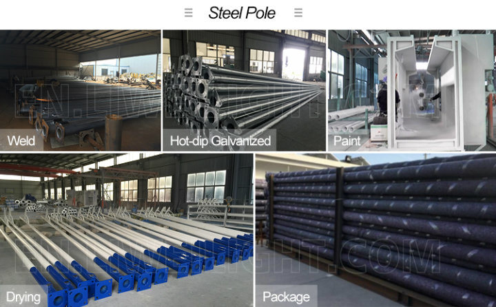 Factory Sale 10 Years Warranty 11m No Arm Hot Galvanized Lamp Pole