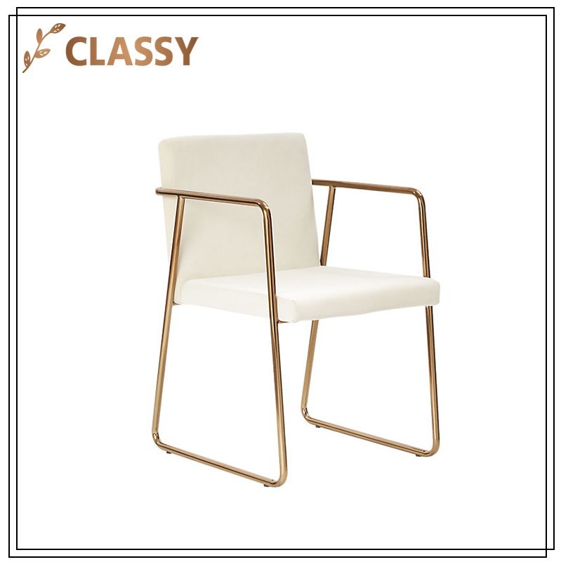 Modern Design White Velvet Dining Room Dining Chair