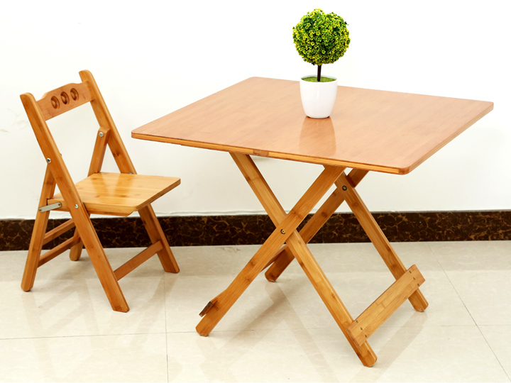 Solid Wood Carbonized Bamboo Table