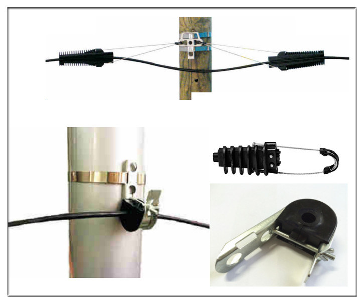 Aerial Self-Supporting Double Sheath 24 Cores 48 Cores ADSS Optical Fiber Cable for 150m-250m Span